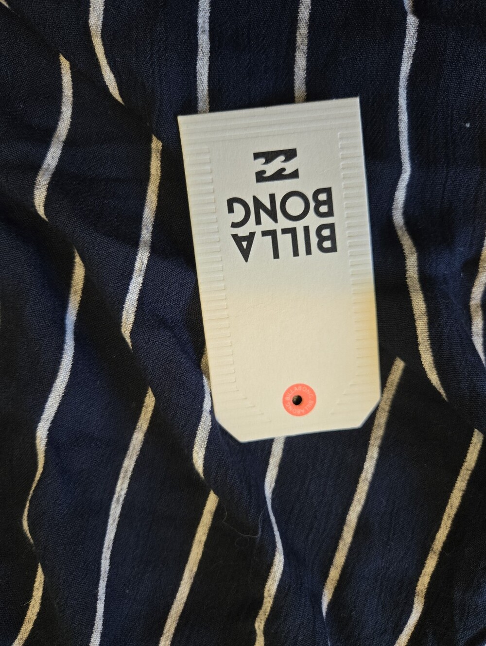 Billabong Navy and White Striped Wrap Skirt Billabong Sz L - Picture 4 of 5